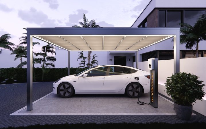 Pergola fotovoltaica in acciaio | Pergosolar
